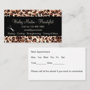 Cartes de rendez-vous coiffeur tendance