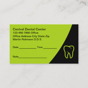 Cartes de rendez-vous de bureau pour dentistes mod