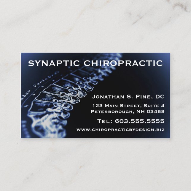 Cartes de rendez-vous de chiroprakteur (Devant)