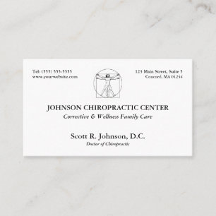 Cartes de rendez-vous de logo de chiropractie