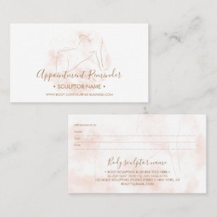 Cartes de rendez-vous de spa de sculpture corporel
