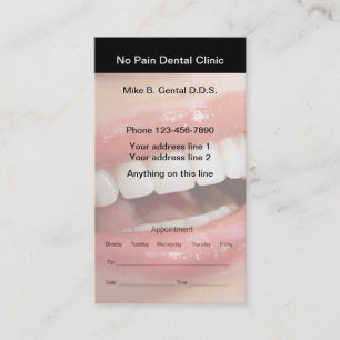 Cartes de rendez-vous des dentistes