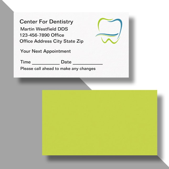 Cartes de rendez-vous en gros pour budget dentiste (Créateur téléchargé)