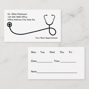 Cartes de rendez-vous Médicale simple