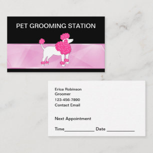 Cartes de rendez-vous pour le toilettage de animau