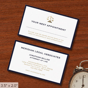 Cartes de rendez-vous pour les avocats