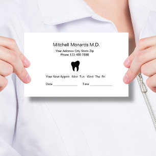 Cartes de rendez-vous pour les dentistes