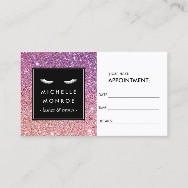 Cartes de rendez-vous pour Parties scintillant vio (Devant)