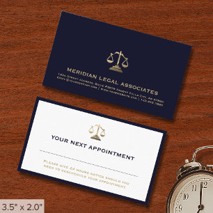Cartes de rendez-vous professionnelles pour avocat