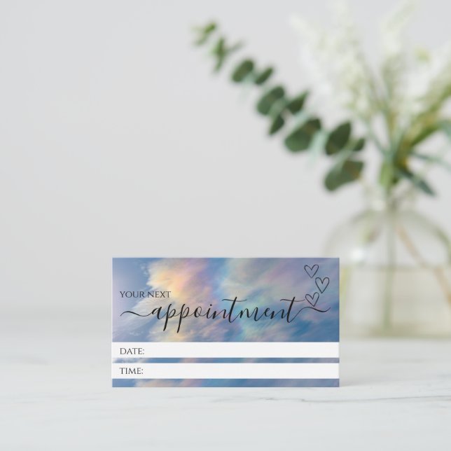 Cartes de rendez-vous professionnelles Rainbow Clo (Debout devant)