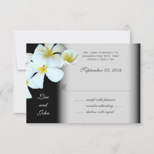 Cartes de réponse à une invitation de mariage noir