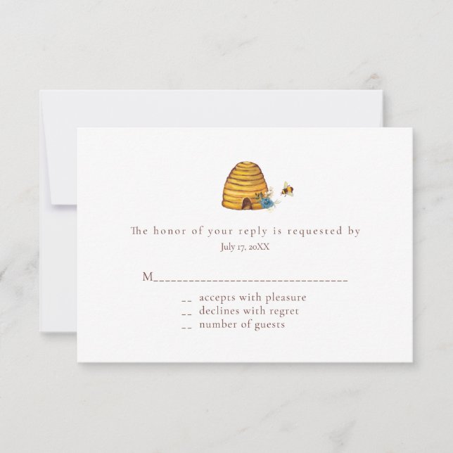Cartes de réponse aux abeilles (Devant)