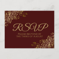 Cartes de réponse chic avec boucles et spirales do