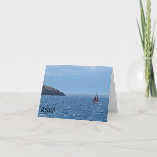 Cartes de réponse de bateau à voile (Devant)
