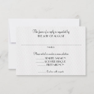 Cartes de réponse de Faire-part de mariage blanc a