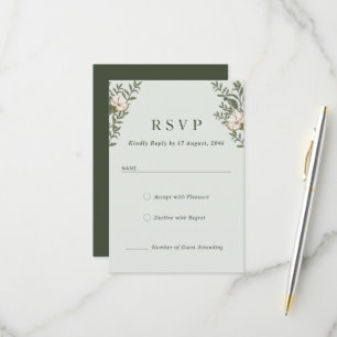 Cartes de réponse de Faire-part de mariage de fleu