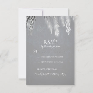Cartes de réponse de mariage avec branches d'arbre
