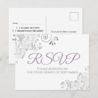 Cartes de réponse de mariage élégantes et simples