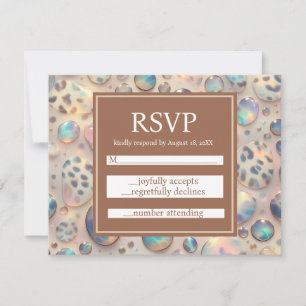 Cartes de réponse de mariage exotiques et élégante