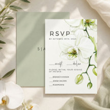 Cartes de réponse de mariage Orchidée
