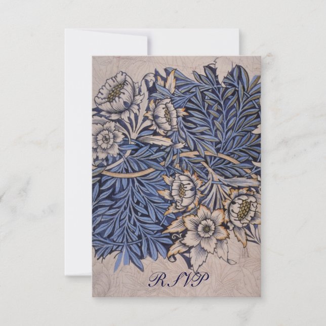Cartes de réponse de William Morris pour invitatio (Devant)