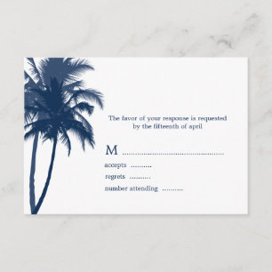 Cartes de réponse des Mariages tropicaux Palm Tree