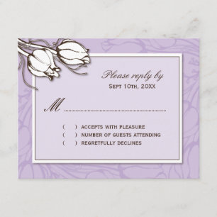 Cartes de réponse des tulipes vintages