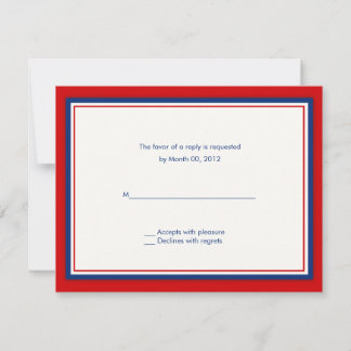 Cartes de réponse d'invitation de mariage de baseb