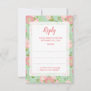 Cartes de réponse du Mariage floral de la Monnaie