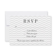 Cartes de réponse du motif RSVP mariage gris