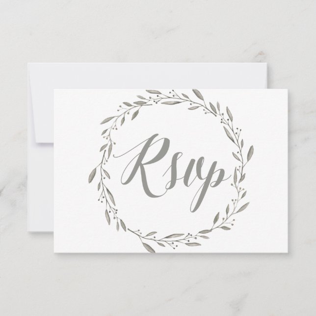 Cartes de réponse élégantes pour mariage avec cour (Devant)