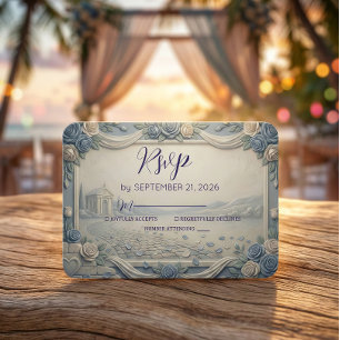 Cartes de réponse florales romantiques classiques