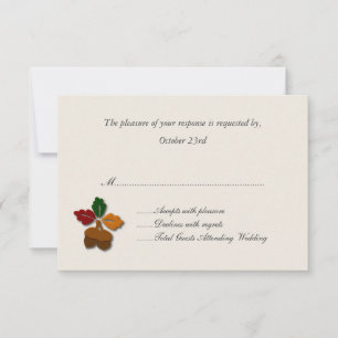 Cartes de réponse Mariage de automne stylées