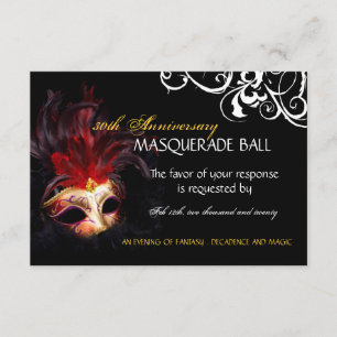 Cartes de réponse Masquerade - 3,5 pouces x 5 pouc