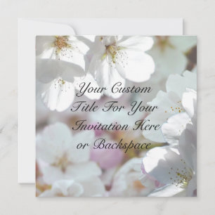 Cartes de réponse personnalisées Pink Blossom Invi