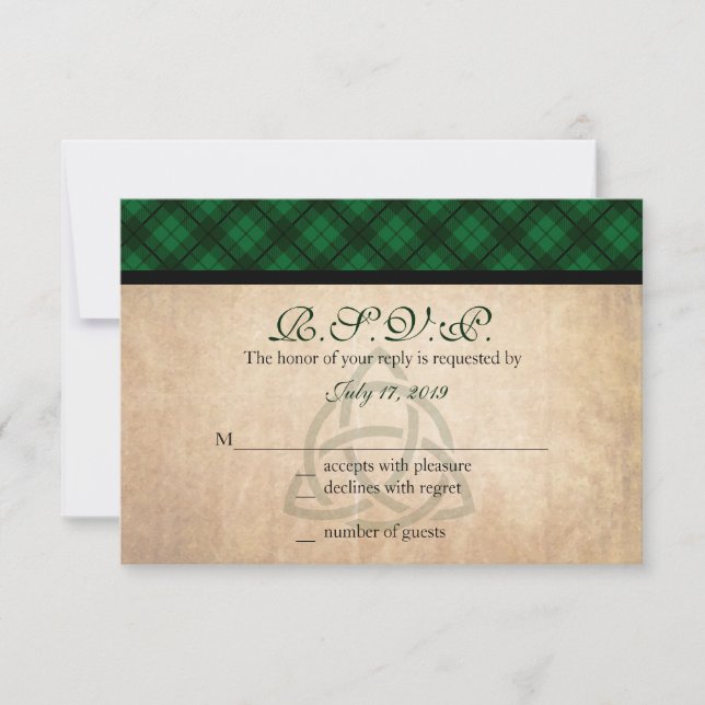 Cartes de réponse Plaid Celtique (Devant)