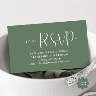 Cartes de Réponse pour Mariage Moderne Relance RSV