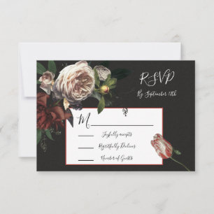 Cartes de réponse Rembrandt Floral Mariage RSVP