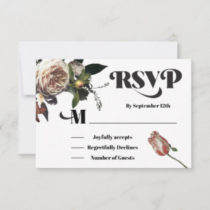 Cartes de réponse Rembrandt Floral Mariage RSVP