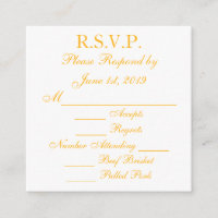 Cartes de réponse RSVP Baylor or et blanc