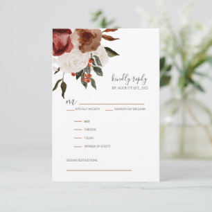 Cartes de réponse RSVP faire-part de mariage