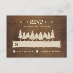Cartes de réponse RSVP/Mariage Russe Woodland