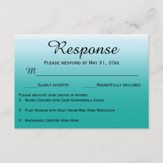 Cartes de réponse RSVP Ombre Ocean Wedding