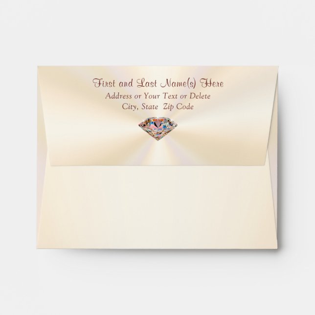 Cartes de réponse RSVP personnalisées ENVELOPPES (Dos (Haut rabat))