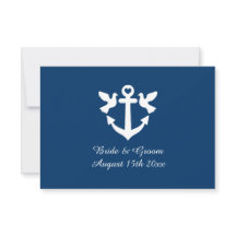 Cartes de réponse RSVP pour mariage à thème nautiq