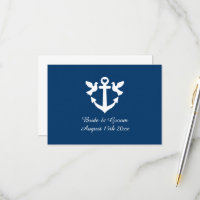 Cartes de réponse RSVP pour mariage à thème nautiq