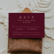 Cartes de réponse RSVP pour mariage de luxe en Bou