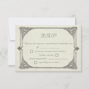 Cartes de réponse RSVP style vintage / Antique cad