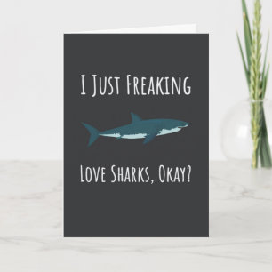 Cartes de requin amusantes Plage océan Requinastiq