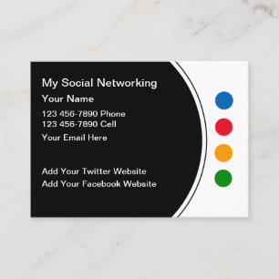 Cartes de réseau social modernes et tendance pour